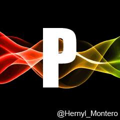 Letra p onda neon etiquetas onda colorido neon abecedario 