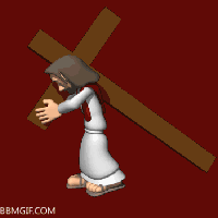 Resultado de imagen para gofa animado cargando la cruz